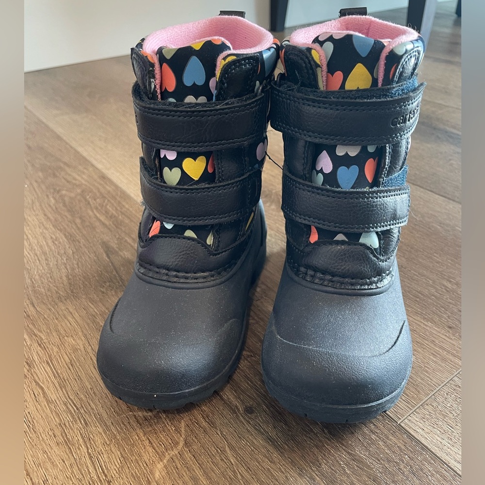 Heart Pattern Toddler Snow Boots Size 9T